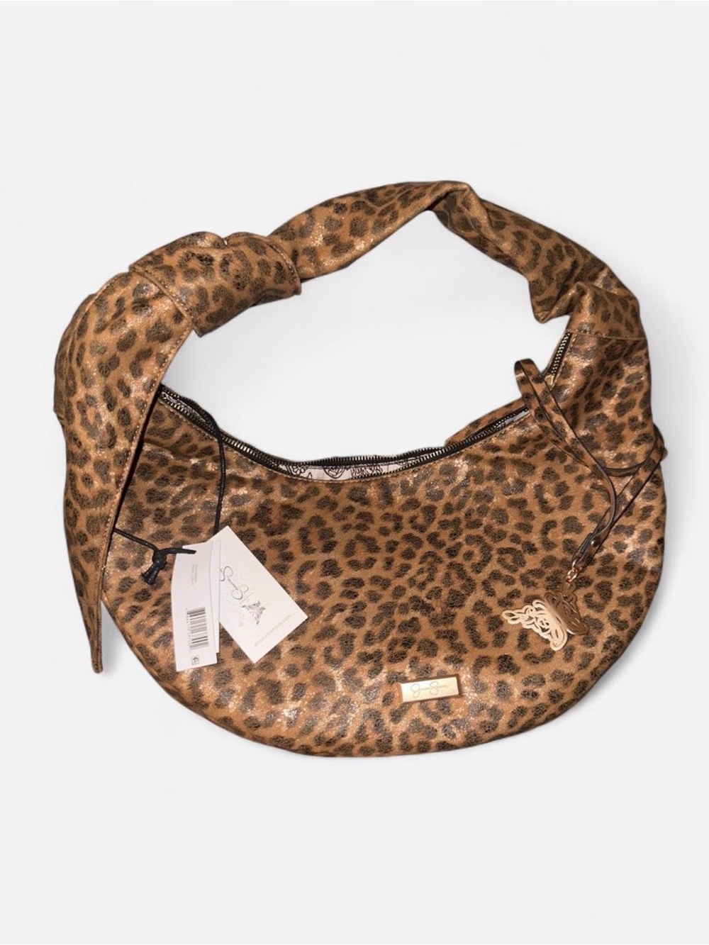 Jessica Simpson Leopard Print Hobo Shoulder Bag
